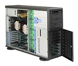 Supermicro SuperWorkstation 7047A-T Barebone System - 4U Tower - Intel C602